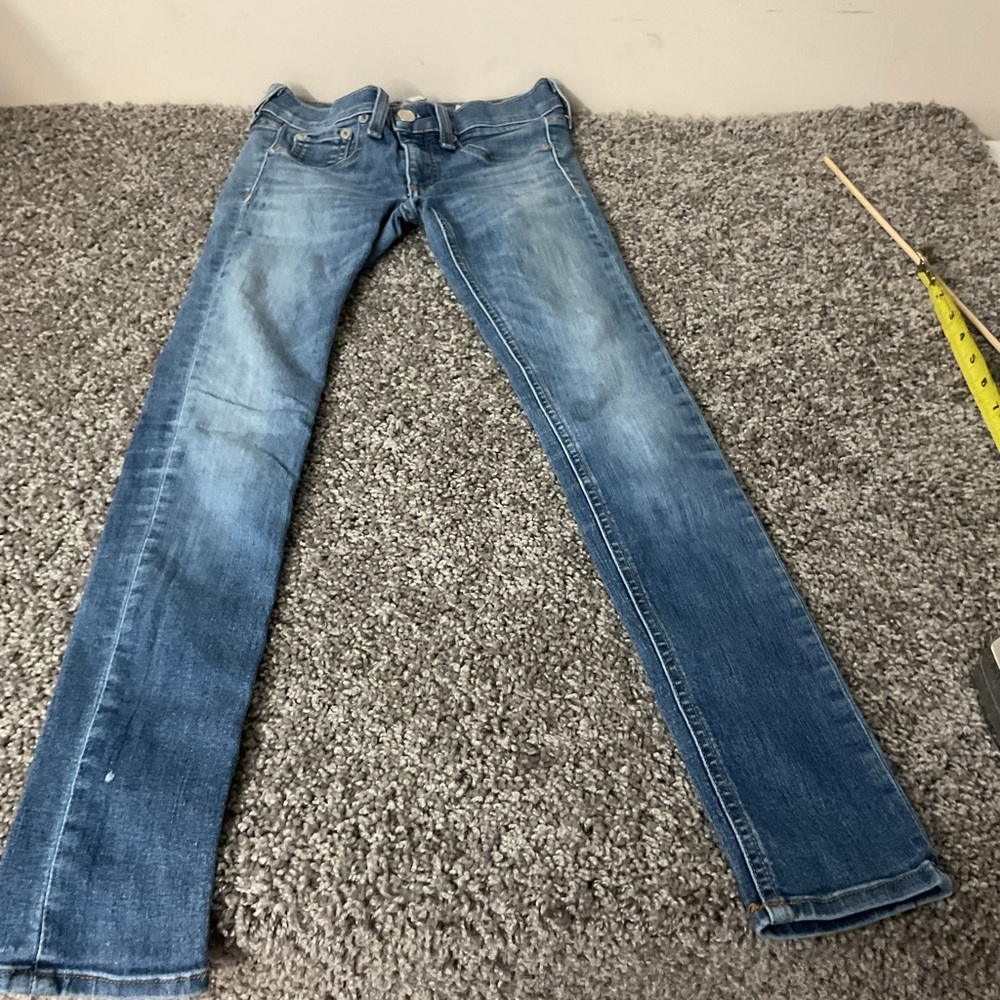 rag & bone Women's Straight Leg Blue Jeans